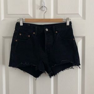 Levis 501 High Waist Denim Shorts